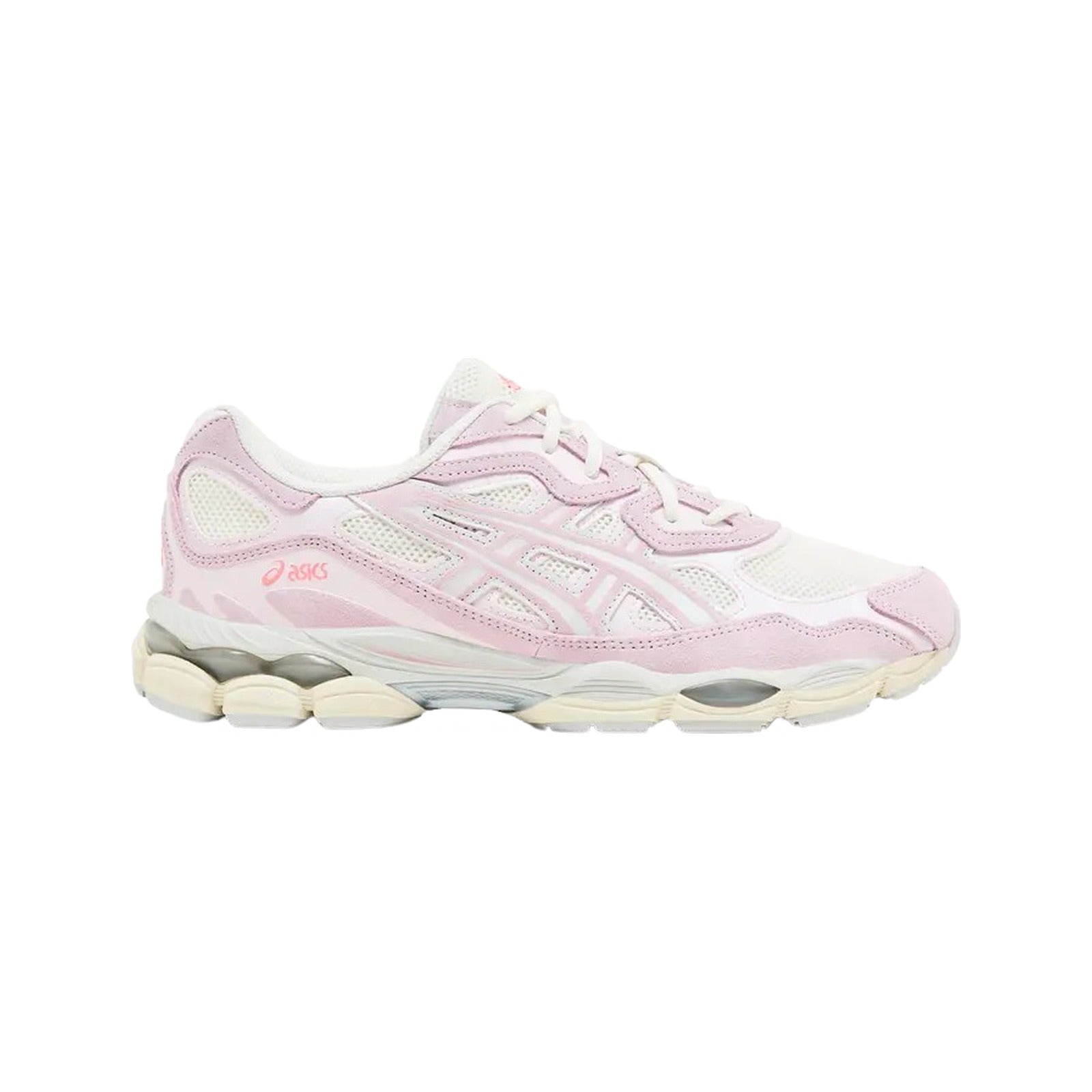 ASICS Gel-NYC Blanc Rose Clair - vue latérale