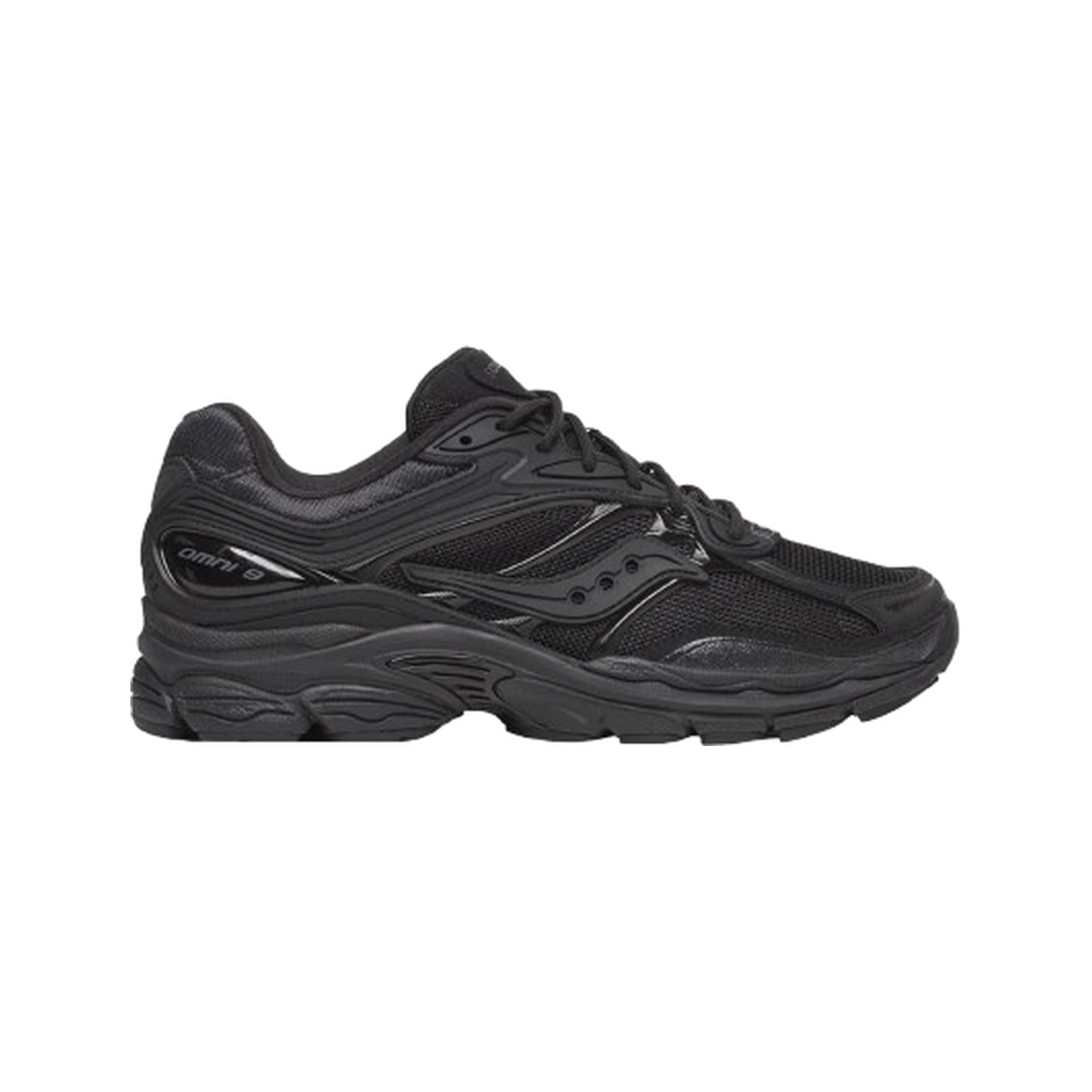 Saucony ProGrid Omni 9 Noir Intégral - vue latérale