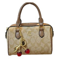 Coach Mini Sac Boston Signature Khaki & Pierre — vue de face