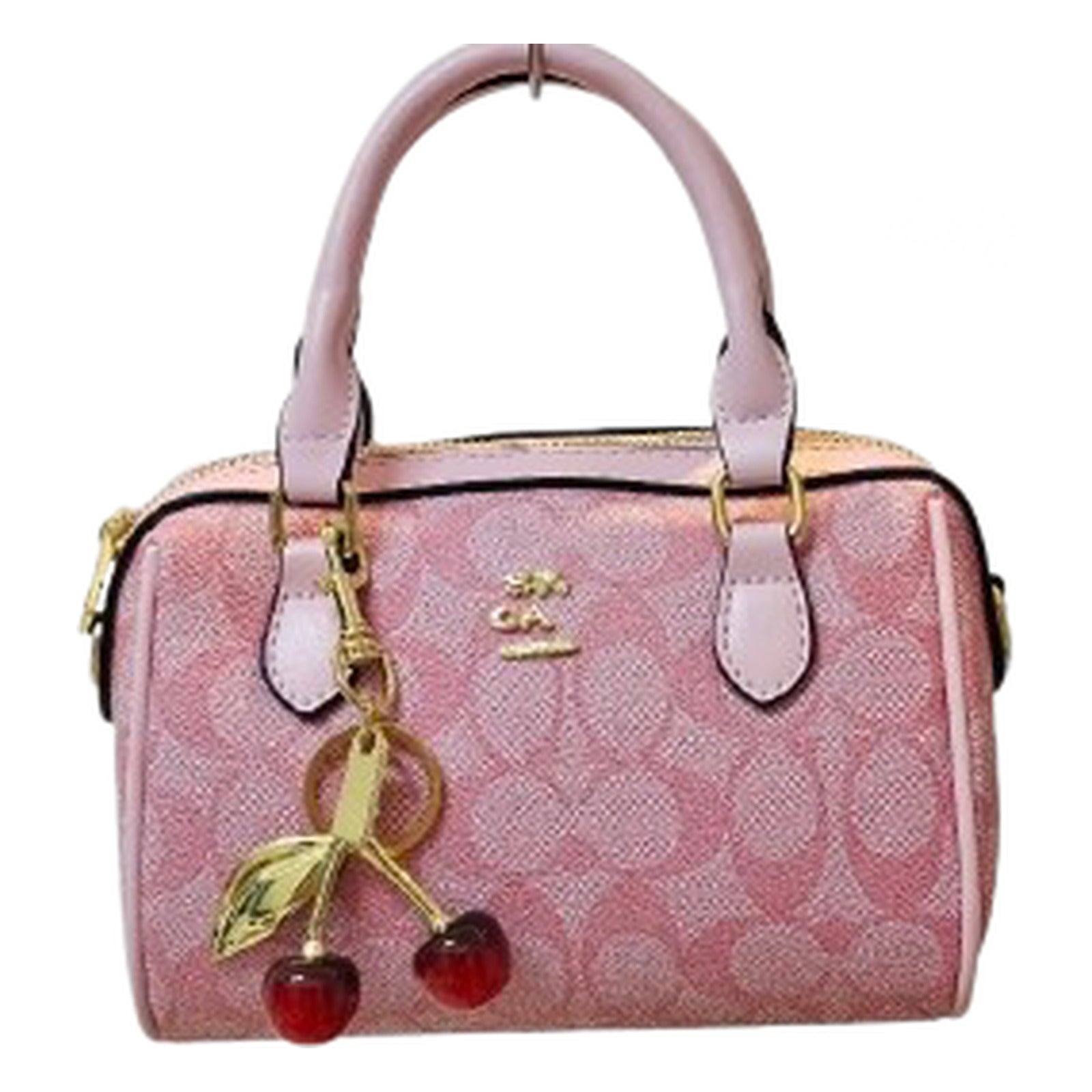 Coach Mini Sac Boston Signature Rose Tendre — vue de face